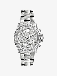 Oversized Everest Pavé Silver-Tone Watch