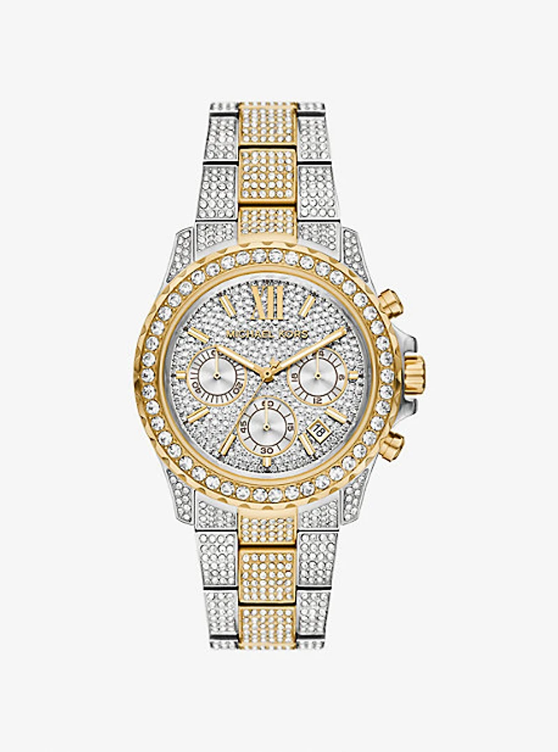 Oversized Everest Pavé Two-Tone Watch