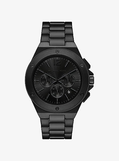 Oversized Lennox Black-Tone Watch
