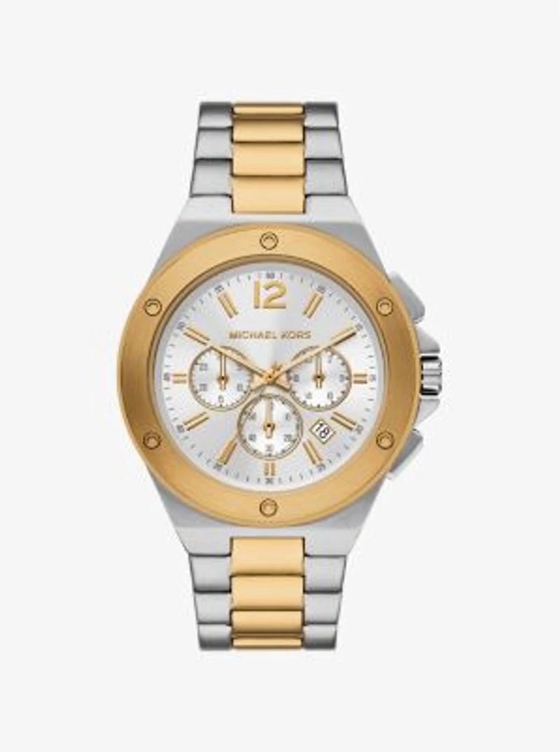 Oversized Lennox Two-Tone Watch