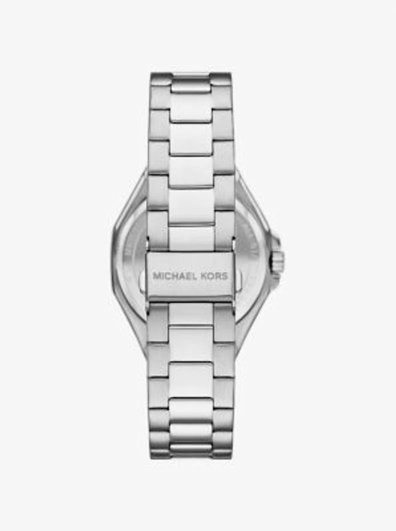 Oversized Callum Pavé Silver-Tone Watch