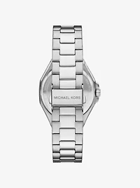 Oversized Callum Pavé Silver-Tone Watch