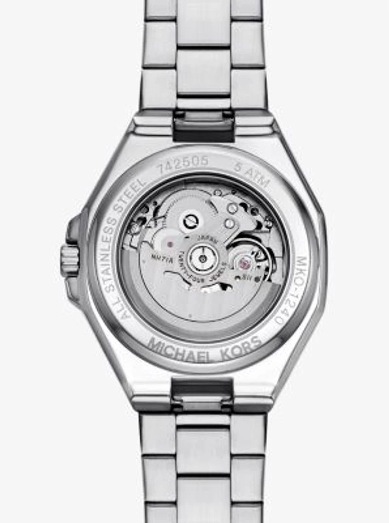 Oversized Callum Pavé Silver-Tone Watch