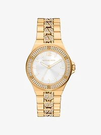 Lennox Pavé Gold-Tone Watch