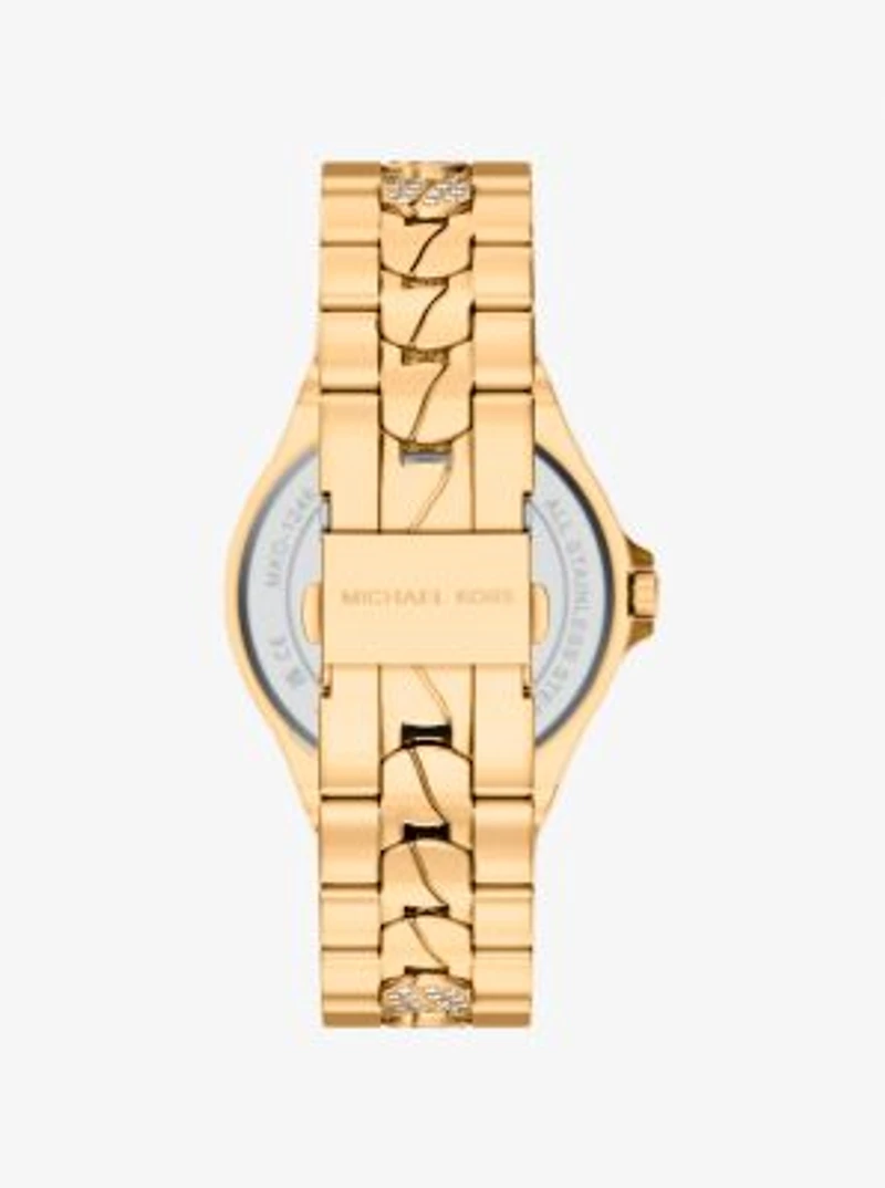 Lennox Pavé Gold-Tone Watch