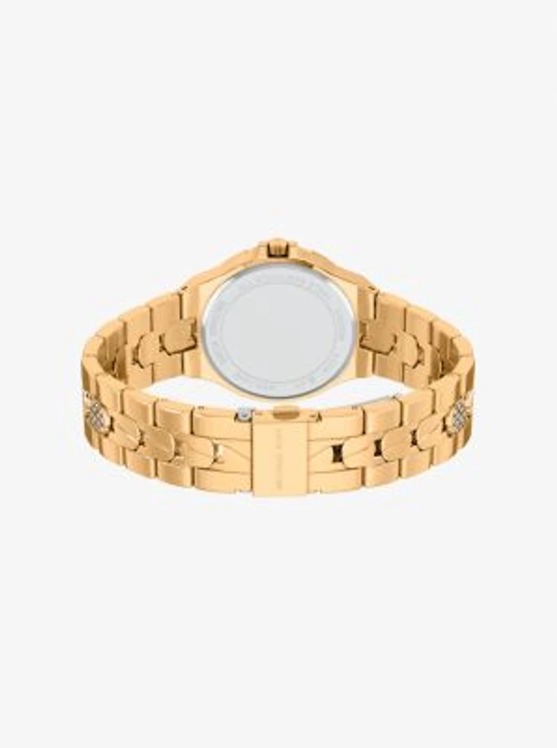 Lennox Pavé Gold-Tone Watch