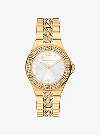 Lennox Pavé Gold-Tone Watch