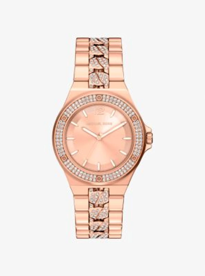 Lennox Pavé Rose Gold-Tone Watch