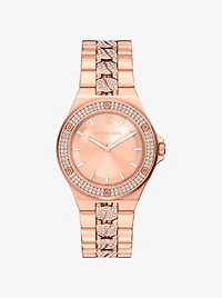 Lennox Pavé Rose Gold-Tone Watch