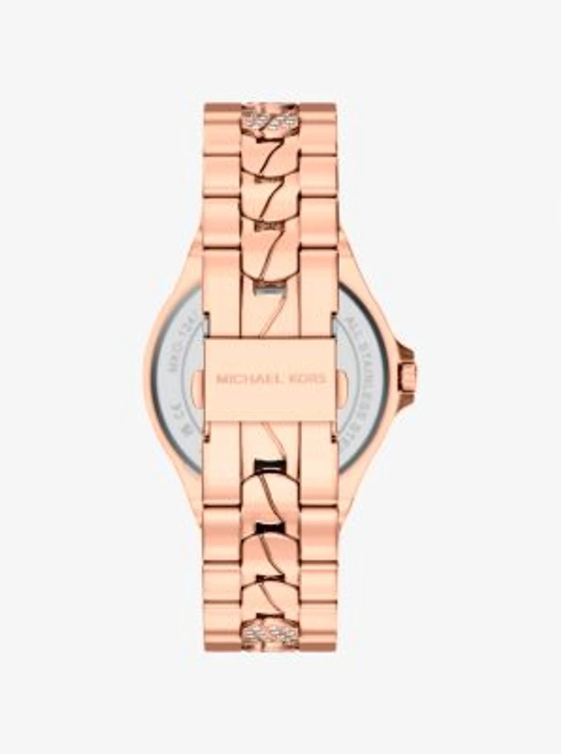 Lennox Pavé Rose Gold-Tone Watch
