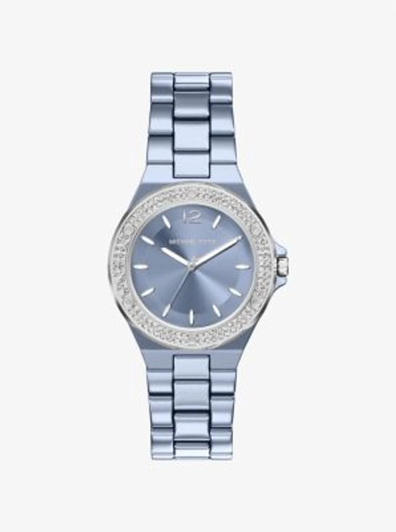 Mini Lennox Pavé Blue-Tone Watch