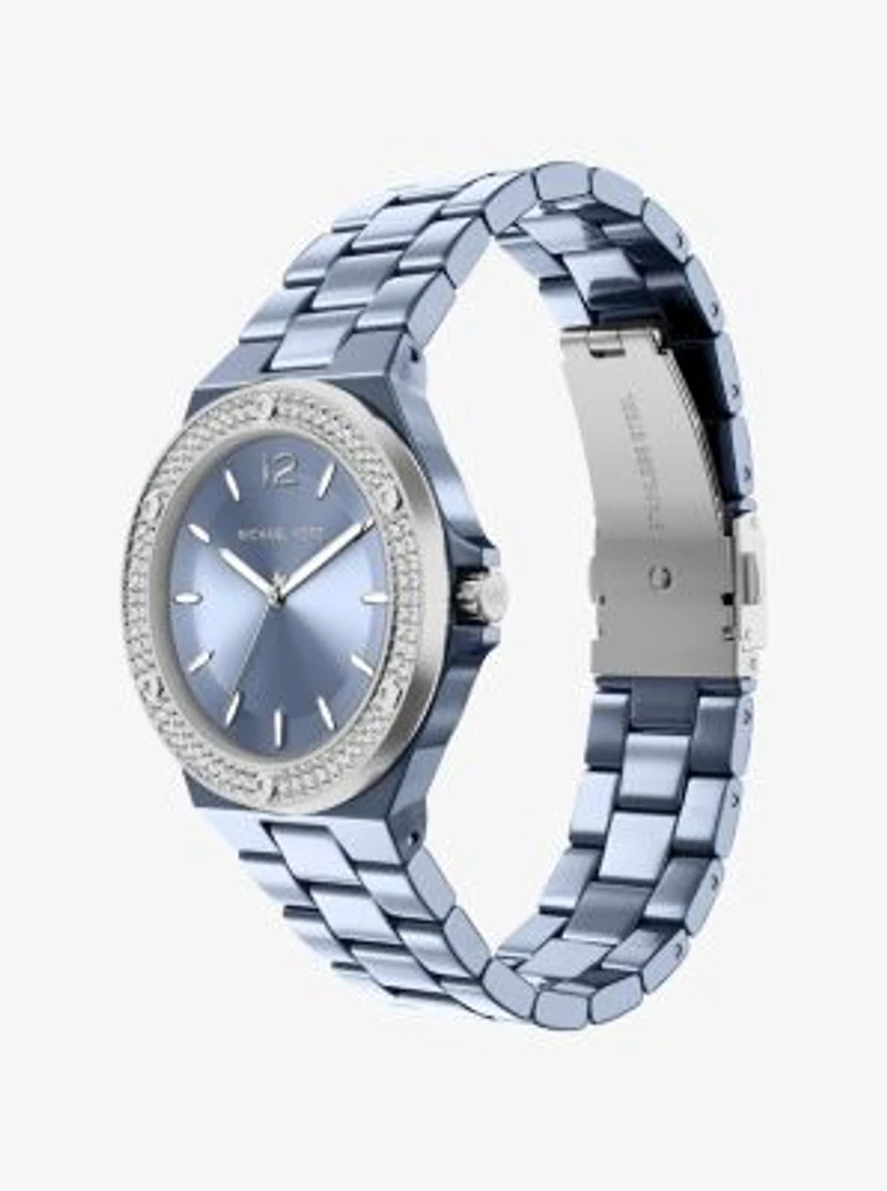 Mini Lennox Pavé Blue-Tone Watch