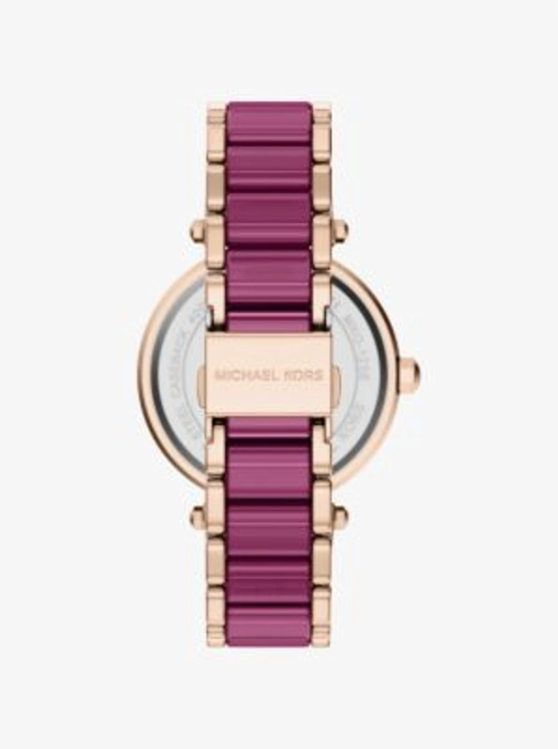 Oversized Parker Pavé Pink-Tone Watch