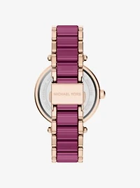Oversized Parker Pavé Pink-Tone Watch