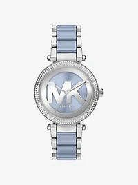 Oversized Parker Pavé Blue-Tone Watch