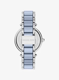 Oversized Parker Pavé Blue-Tone Watch