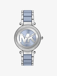 Oversized Parker Pavé Blue-Tone Watch