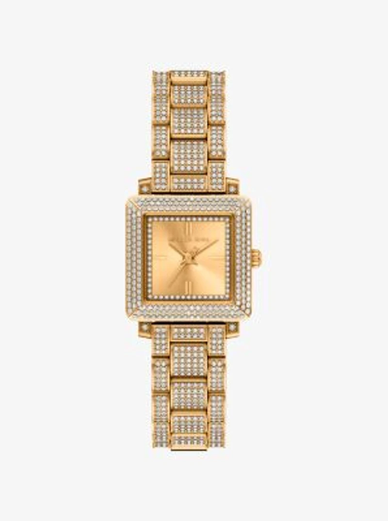 Petite Gwynn Pavé Gold-Tone Watch