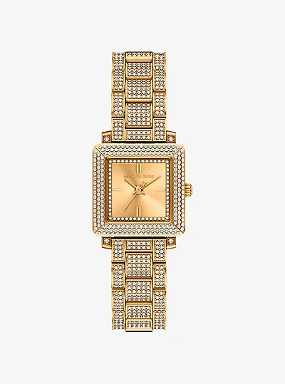 Petite Gwynn Pavé Gold-Tone Watch