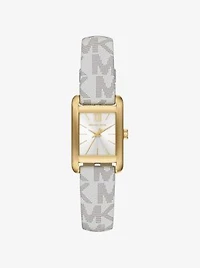 Mini Monroe Gold-Tone and Logo Strap Watch