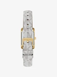 Mini Monroe Gold-Tone and Logo Strap Watch