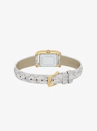 Mini Monroe Gold-Tone and Logo Strap Watch