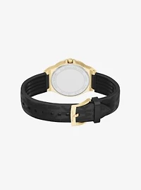 Lennox Pavé Gold-Tone and Logo Strap Watch