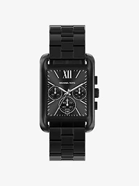 Oversized Monroe Black-Tone Watch