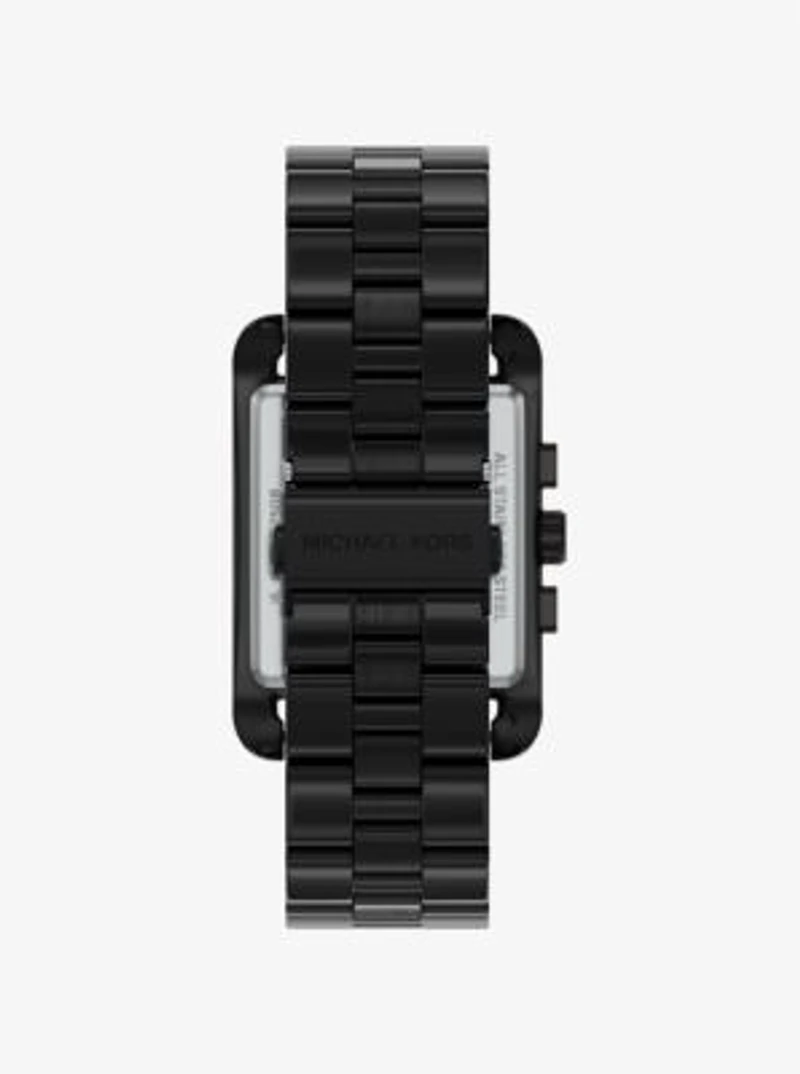 Oversized Monroe Black-Tone Watch