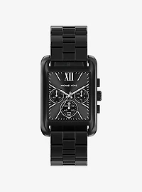 Oversized Monroe Black-Tone Watch