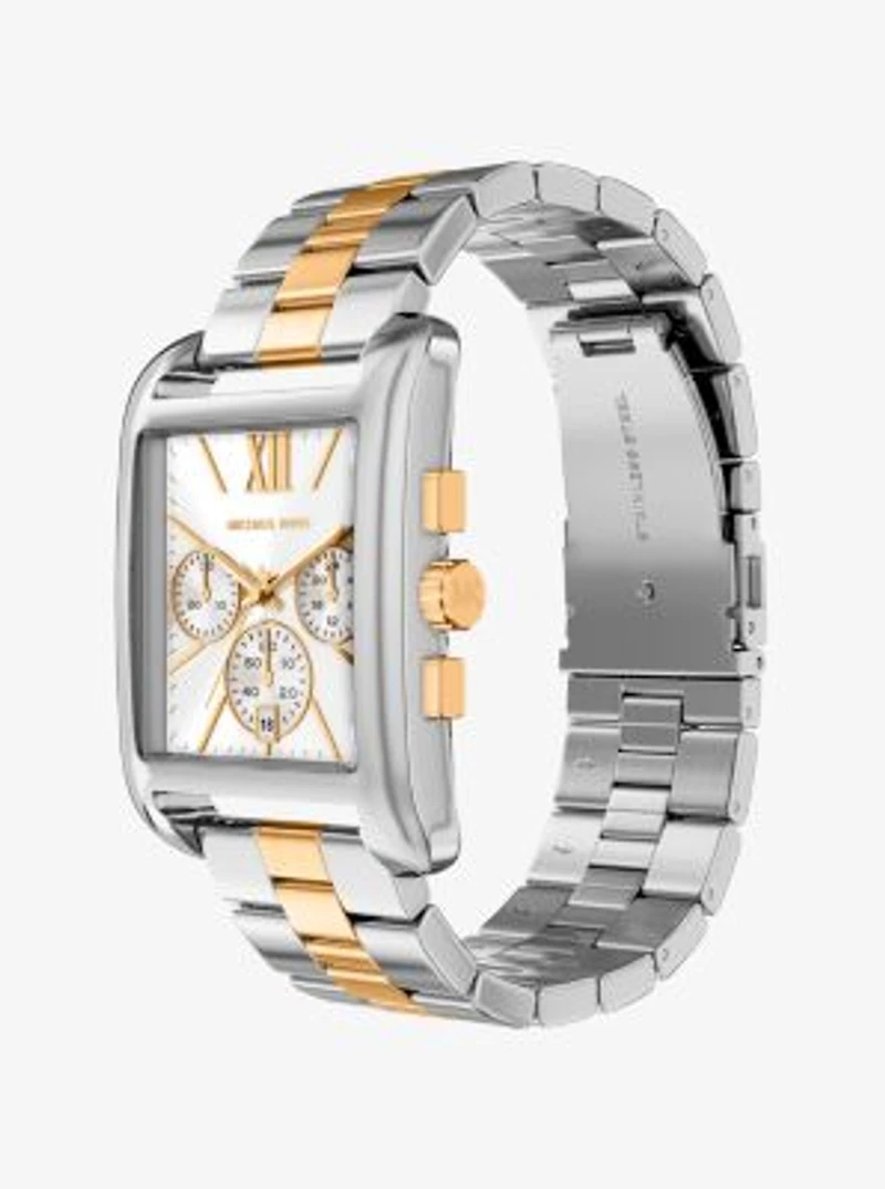 Oversized Monroe Two-Tone Watch