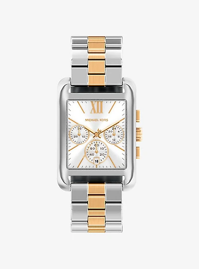 Oversized Monroe Two-Tone Watch
