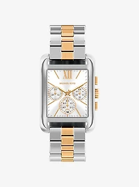 Oversized Monroe Two-Tone Watch