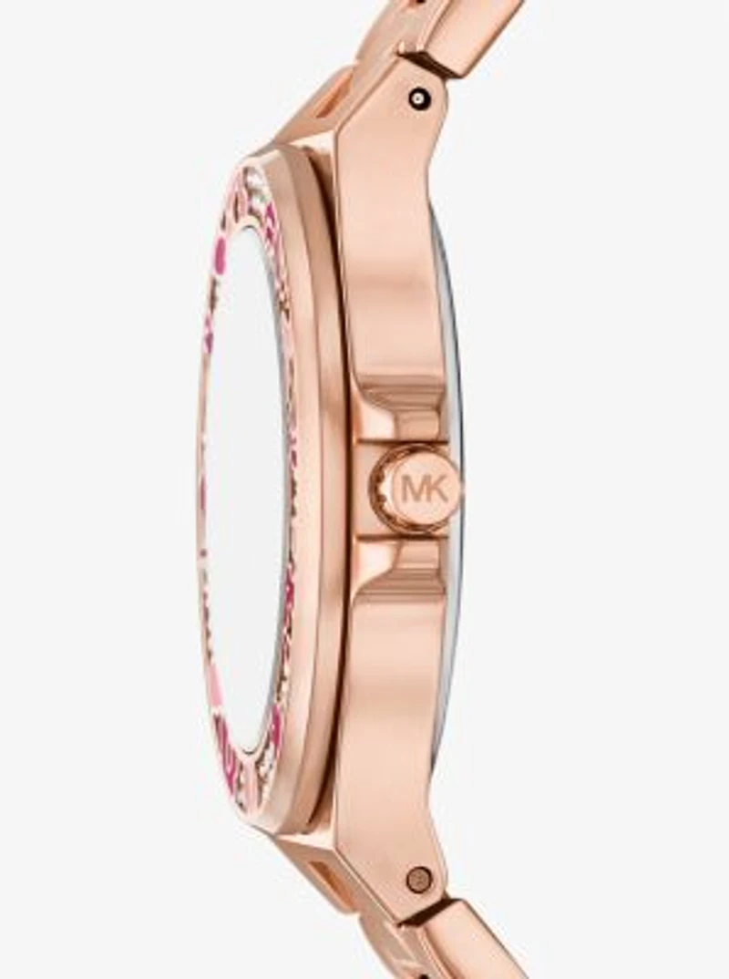 Mini Lennox Pavé Rose Gold-Tone Watch