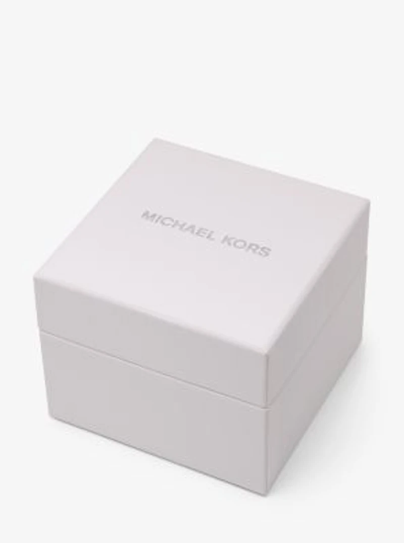 Petite Monroe Silver-Tone and Crocodile-Embossed Leather Watch Strap Set