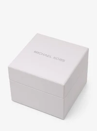 Petite Monroe Silver-Tone and Crocodile-Embossed Leather Watch Strap Set