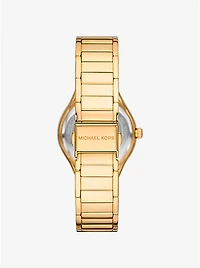Mini Sylvia Pavé Gold-Tone Watch and Bracelet Gift Set