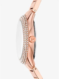 Mini Sylvia Pavé Rose Gold-Tone Watch and Bracelet Gift Set