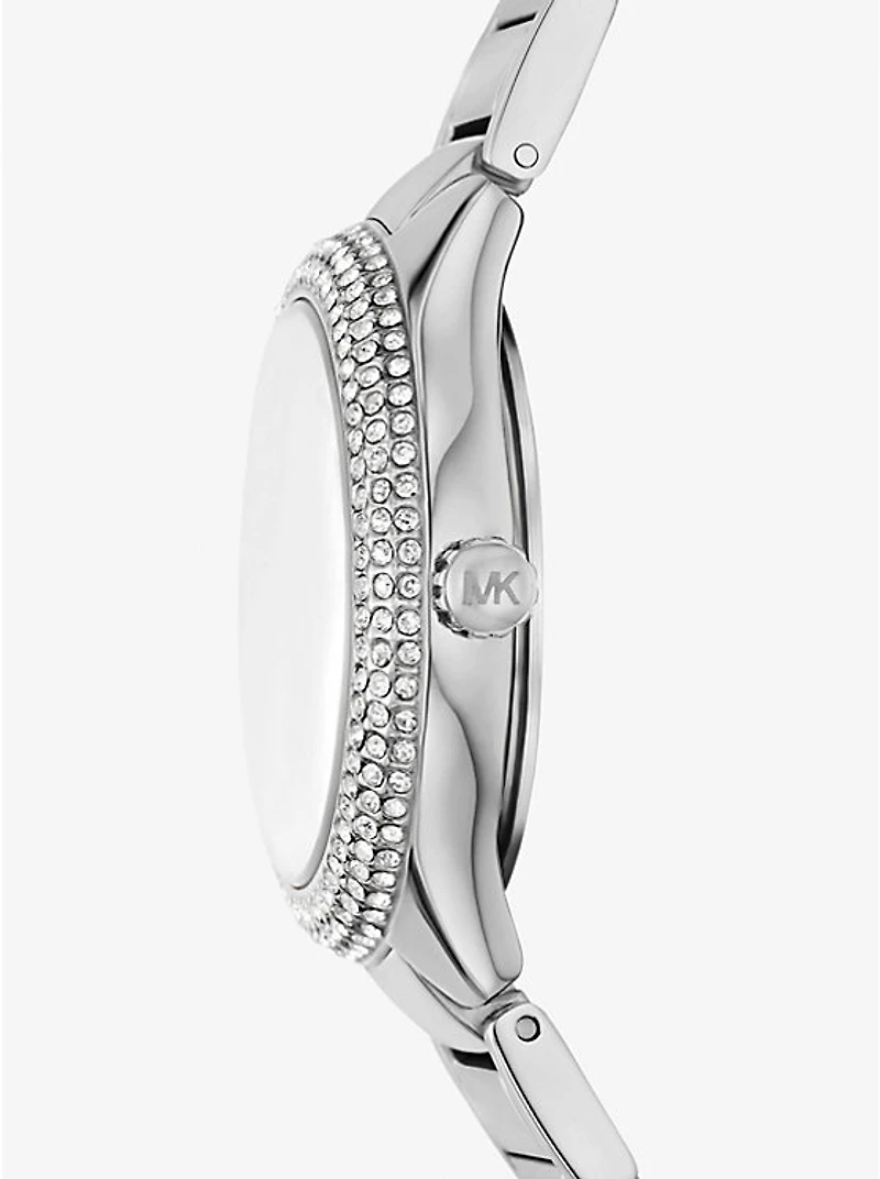 Mini Sylvia Pavé Silver-Tone Watch and Bracelet Gift Set