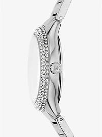 Mini Sylvia Pavé Silver-Tone Watch and Bracelet Gift Set