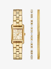 Mini Monroe Gold-Tone Watch and Jewelry Gift Set