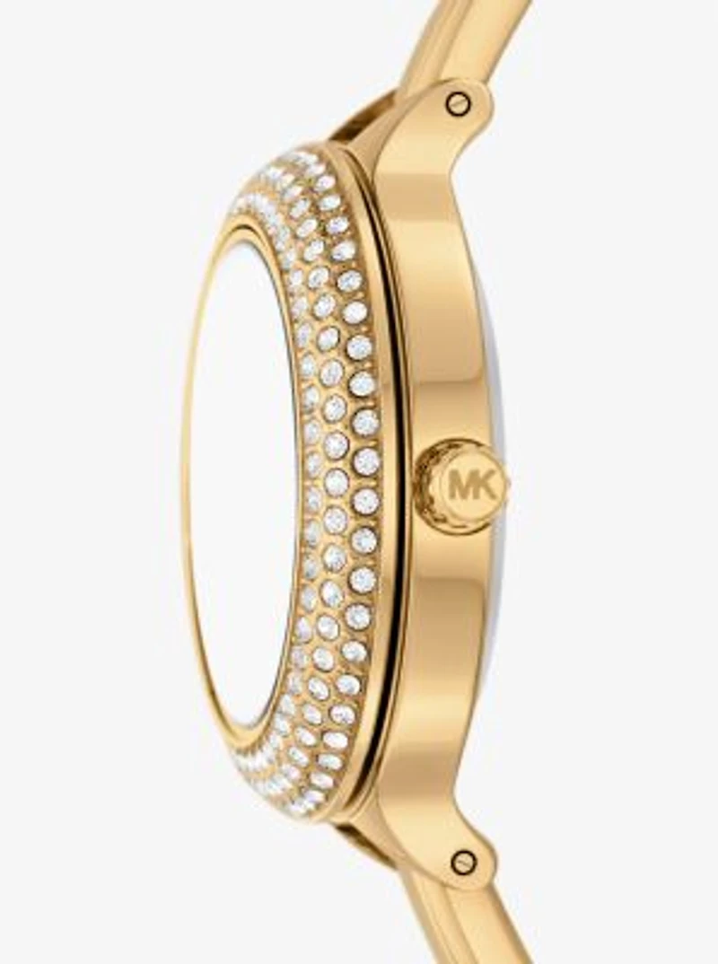 Mini Izzy Pavé Gold-Tone Watch and Interchangeable Bezel Set