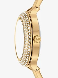 Mini Izzy Pavé Gold-Tone Watch and Interchangeable Bezel Set