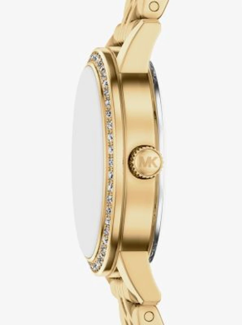 Mini Melissa Pavé Gold-Tone Watch and Jewelry Set