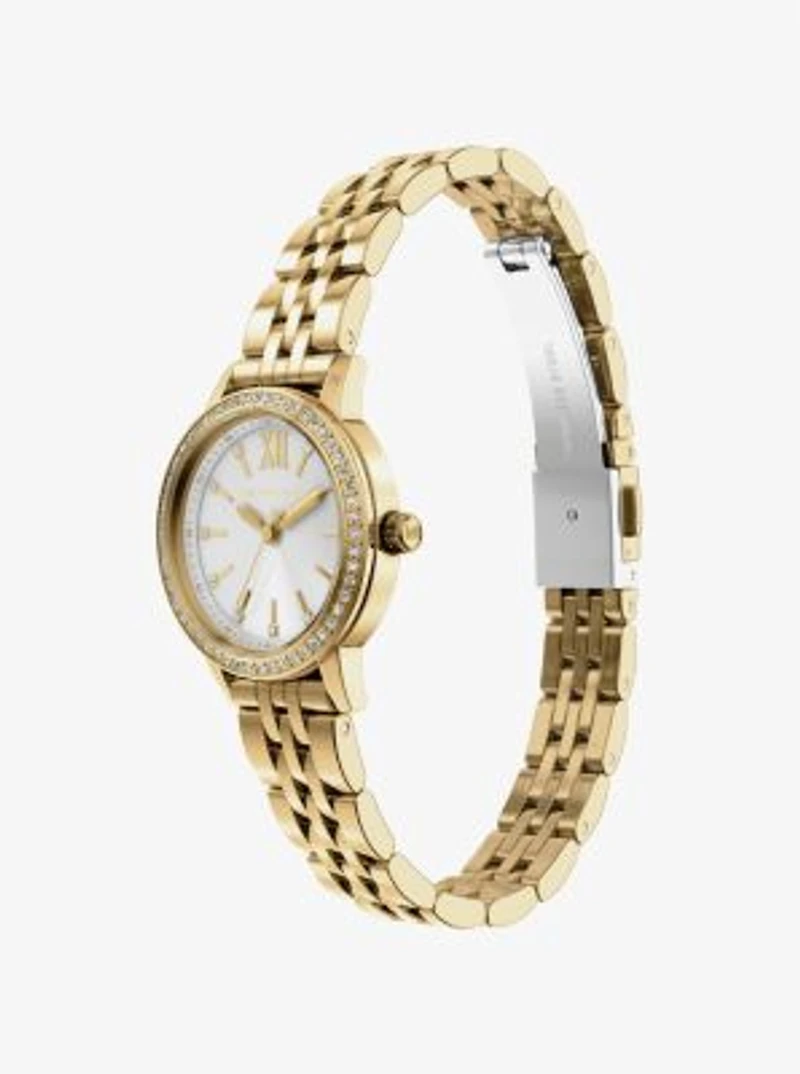 Mini Melissa Pavé Gold-Tone Watch and Jewelry Set