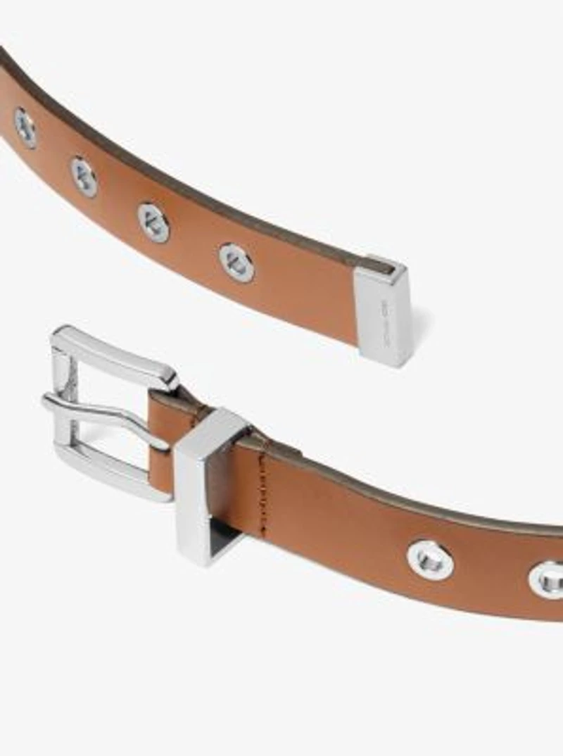 Grommeted Leather Belt