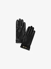Buckle Leather Gloves
