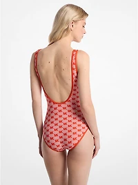 Logo Scoopback Swimsuit