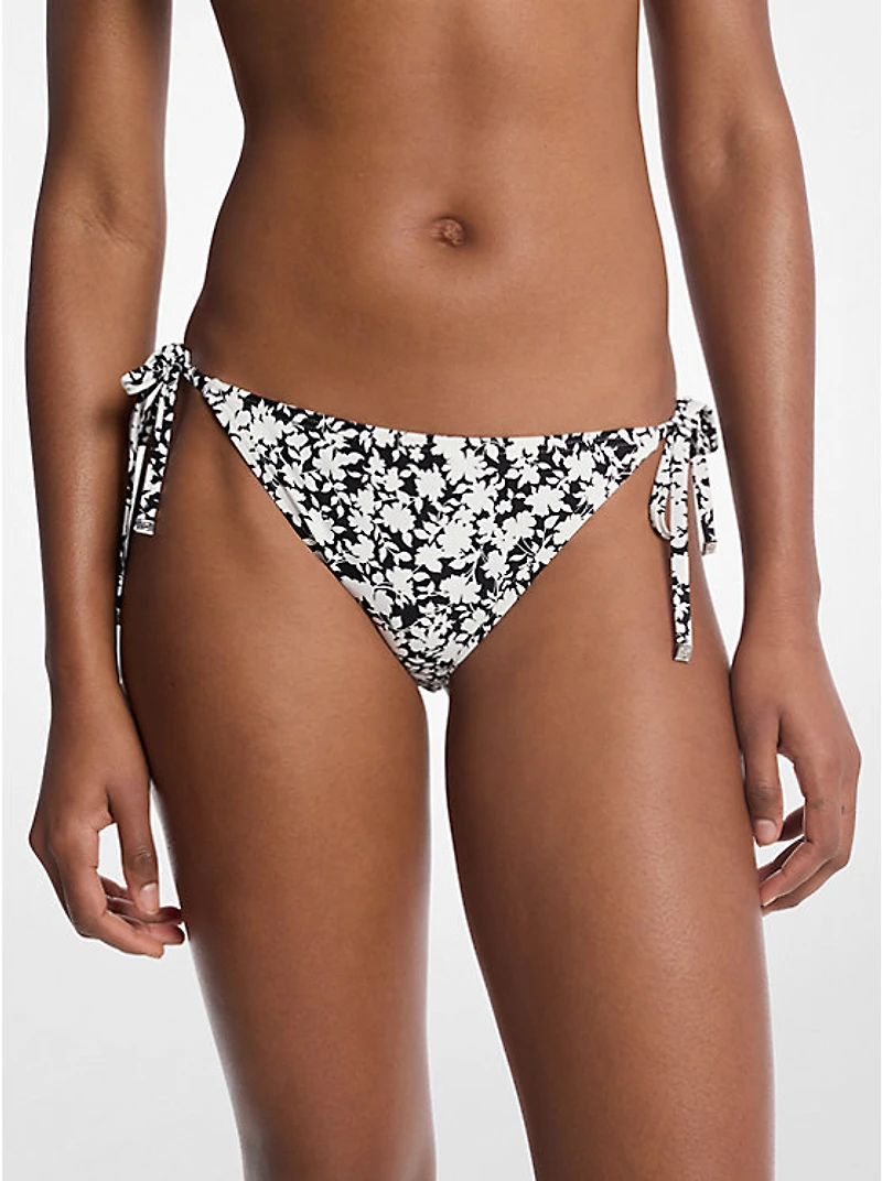 Floral Print Triangle Bikini Bottom