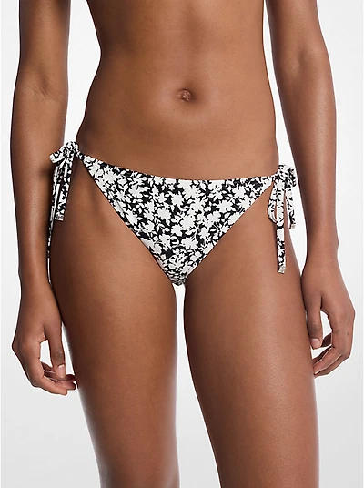 Floral Print Triangle Bikini Bottom